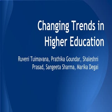 Changing trends in higher education | PPTX