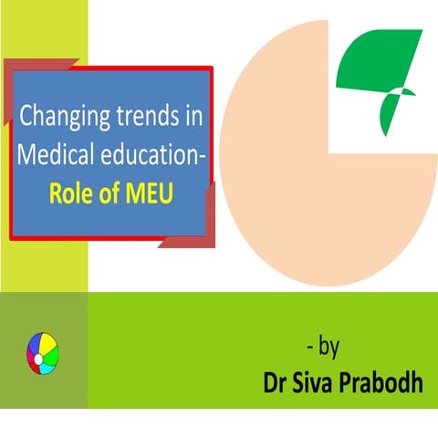 Changing trends in medical education- ROLE OF MEU
