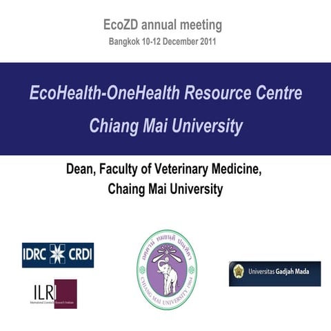 EcoHealth-OneHealth Resource Centre Chiang Mai University