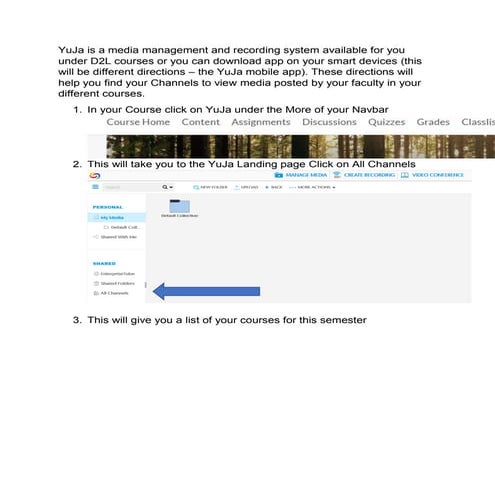 Handout: Channel Directions for YuJa