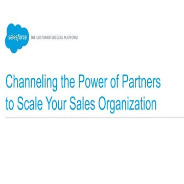 Channeling the power of partners to drive sales
