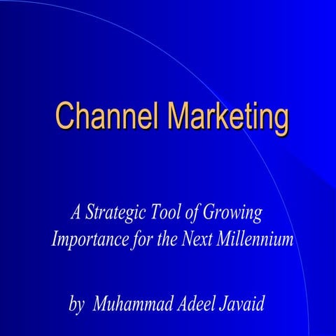 Channel marketing