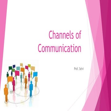 Channels of Communication