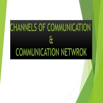 Channels Of Communication