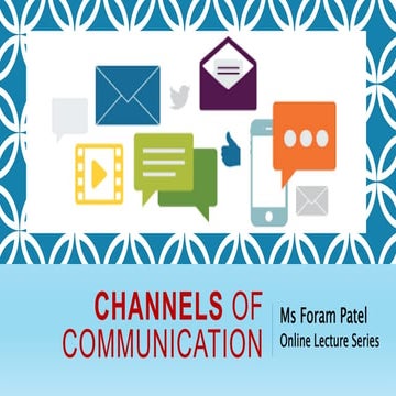 Channels of communication