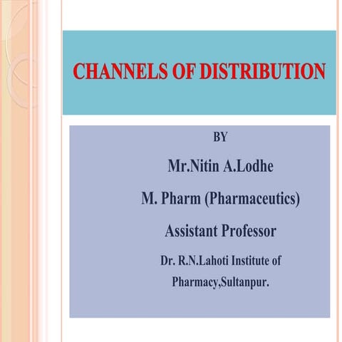 Channels of distribution ppt
