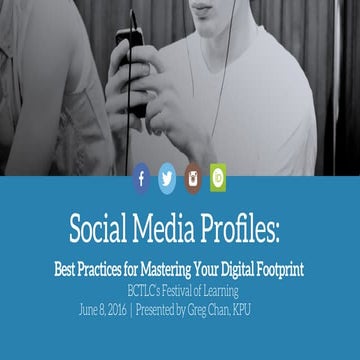 Social Media Profiles Best Practices for Mastering Your Digital Footprint: We...