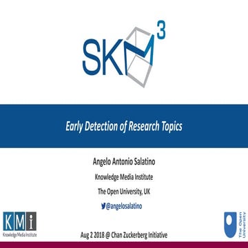 Invited Talk: Early Detection of Research Topics 