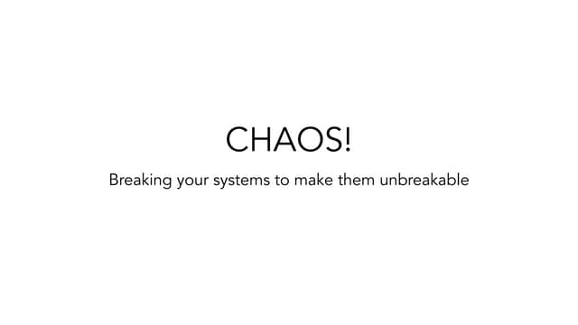 Jason Yee - Chaos! - Codemotion Rome 2019