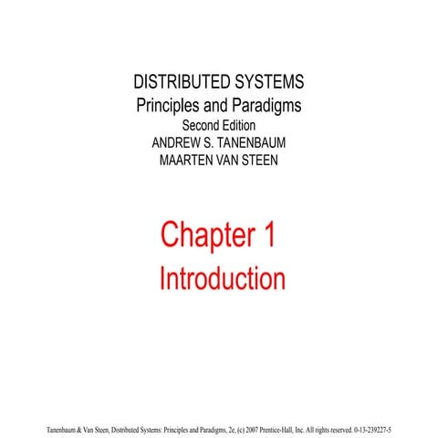 Distributed systems working and architecture | PPT