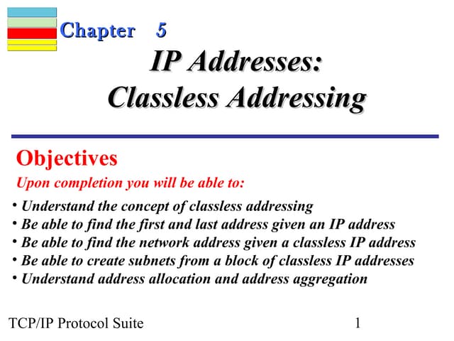 Chap 05 ip addresses classfless