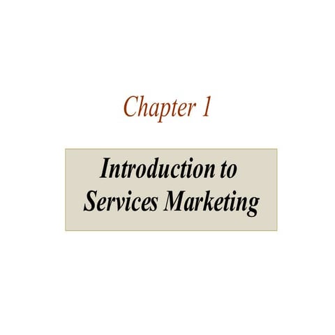 intro to service marketing