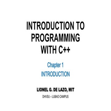 Chapter-one-Introduction-to-Programming- | PDF