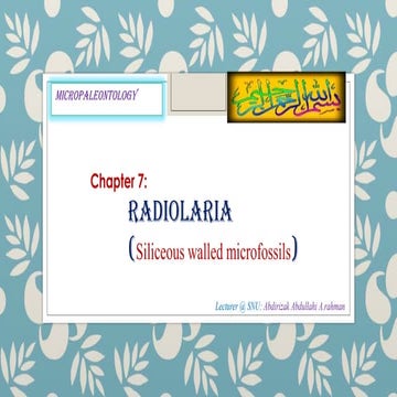 Chap. 7 Radiolaria.pptx