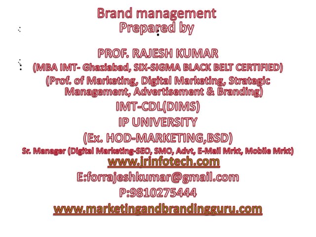 Chap 2, customer based brand equity