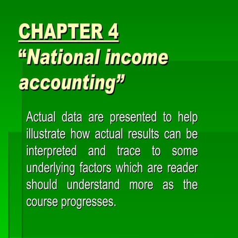 Chap. 4 national income acctg. ppt | PPT