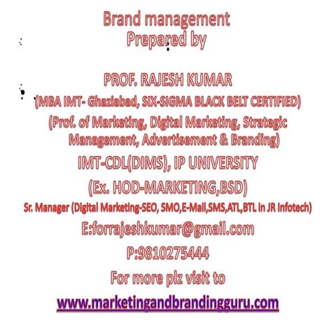 Chap 5, designing marketing programme to build brand equity