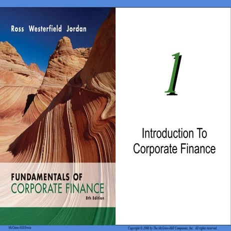Chap001 COPRPORATE FINANCE FUNDAMENTAL