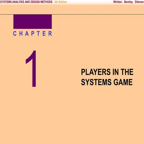 System analysis and Design Chap001