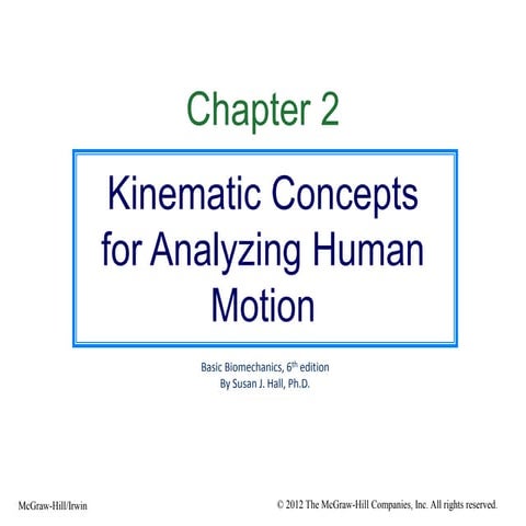 biomechancs  kinematic concepts