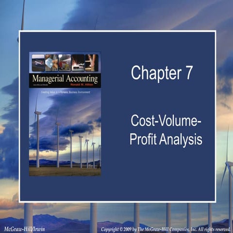 COST VOLUME PROFIT ANALYSIS