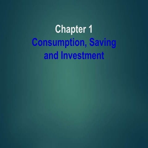 Consumption Theory - in Advanced Macroeconomics | PPTX