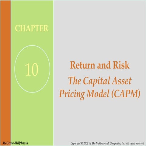 Chapter 8 Index Model, Index Model, Index Model | PPTX