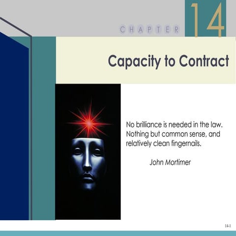 Chapter 14 – Capacity to Contract
