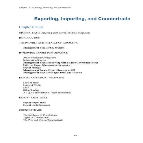 13 Export and Import | PPT