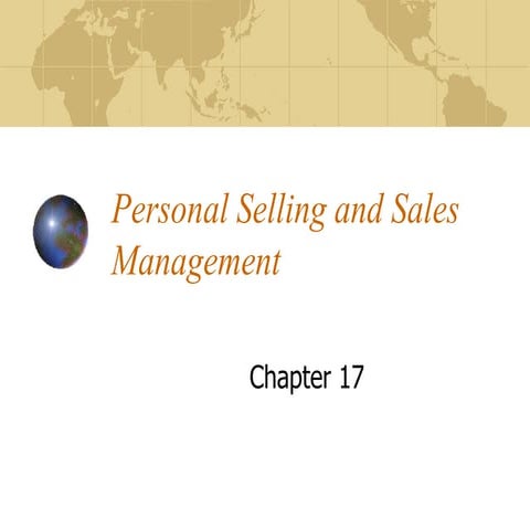 Personal Selling And Sales Management for SME