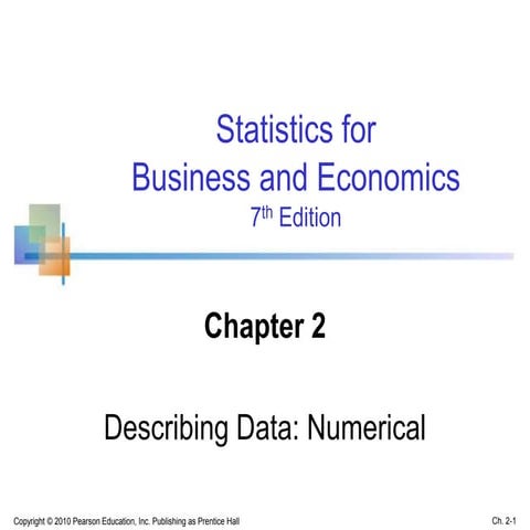 Chap02 describing data; numerical