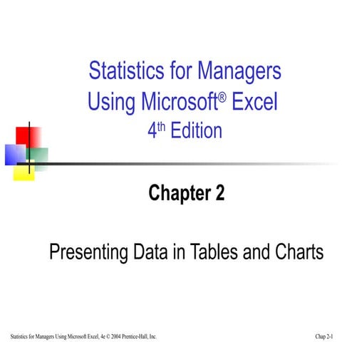 Presenting Data in Tables and Charts
