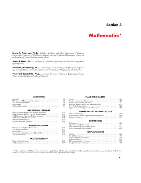 Perry’s Chemical Engineers’ Handbook  7ma Ed Chap 03