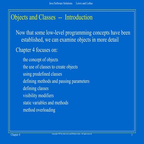 Comprehensive Introduction to Java Objects, Classes, and Methods | PPT