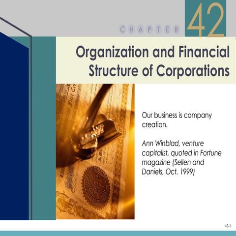 Chapter 42 – Organization and Financial Structure of Corporations