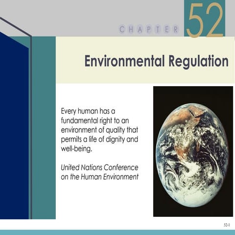 Chapter 52 – Environmental Regulation