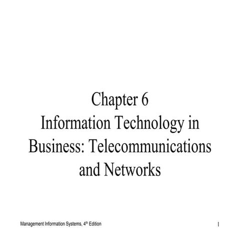 Chap06 Telecommunications and Networks