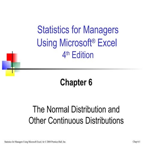 Chap06 normal distributions & continous