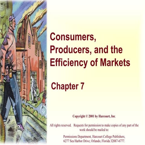 Consumers, Producers, and the Efficiency of Markets