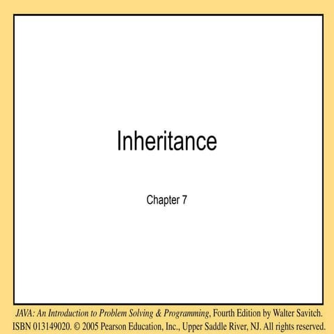 Unit 7 inheritance | PPT
