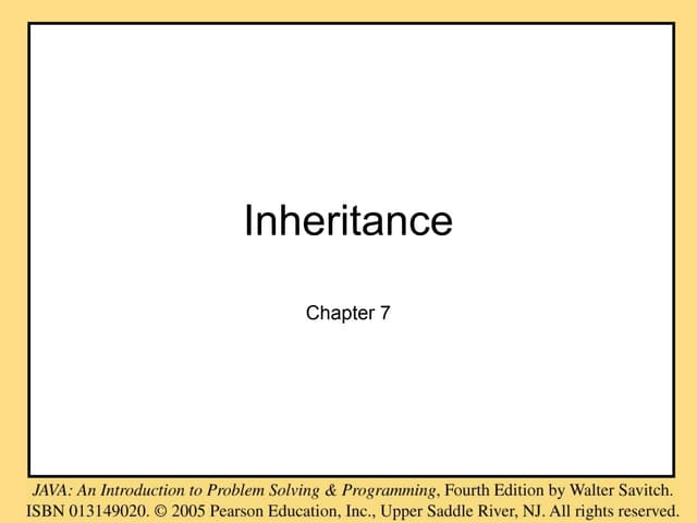 Unit 7 inheritance