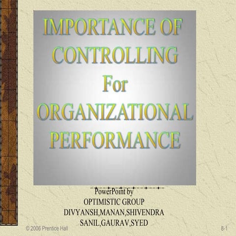 importance of controlling