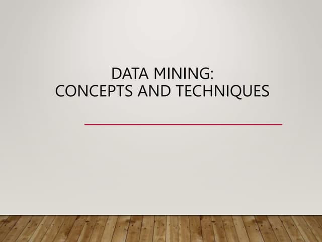 Data mining concept and methods for basic