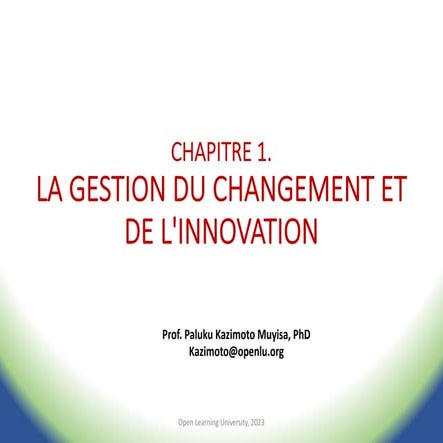 Gestion du Changement et Innovation : Concepts, Phases et Outils ...
