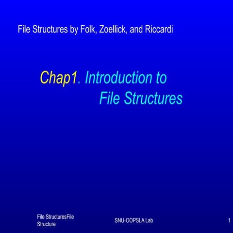Comprehensive Introduction to File Structures and Object-Oriented ...