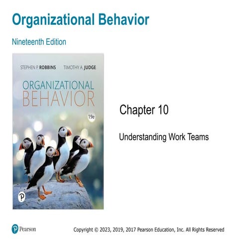 chapter number Ten Organizational Behaviour