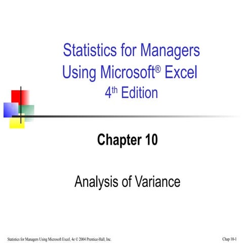 Analysis of Variance