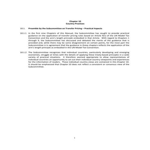 Transfer pricing: practical manual for developing countries -Chapter10 Countr...