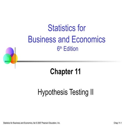 Advanced Hypothesis Testing for Business and Economics: Two-Sample ...