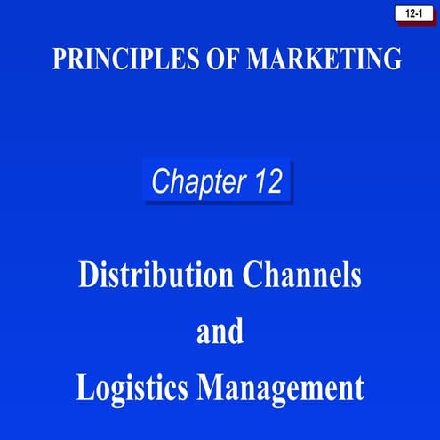 marketing principles in distribution channels | PPT